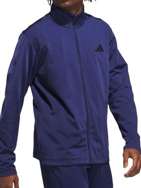 NWT Adidas Navy Blue Tricot Track Jacket Full Zip Sweatshirt Men 2XL XXL New